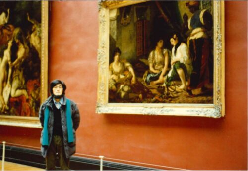  ヨーロッパへ出向いて絵画鑑賞をして歩いた35歳当時の写真。1988年1月パリのルーブル美術館で